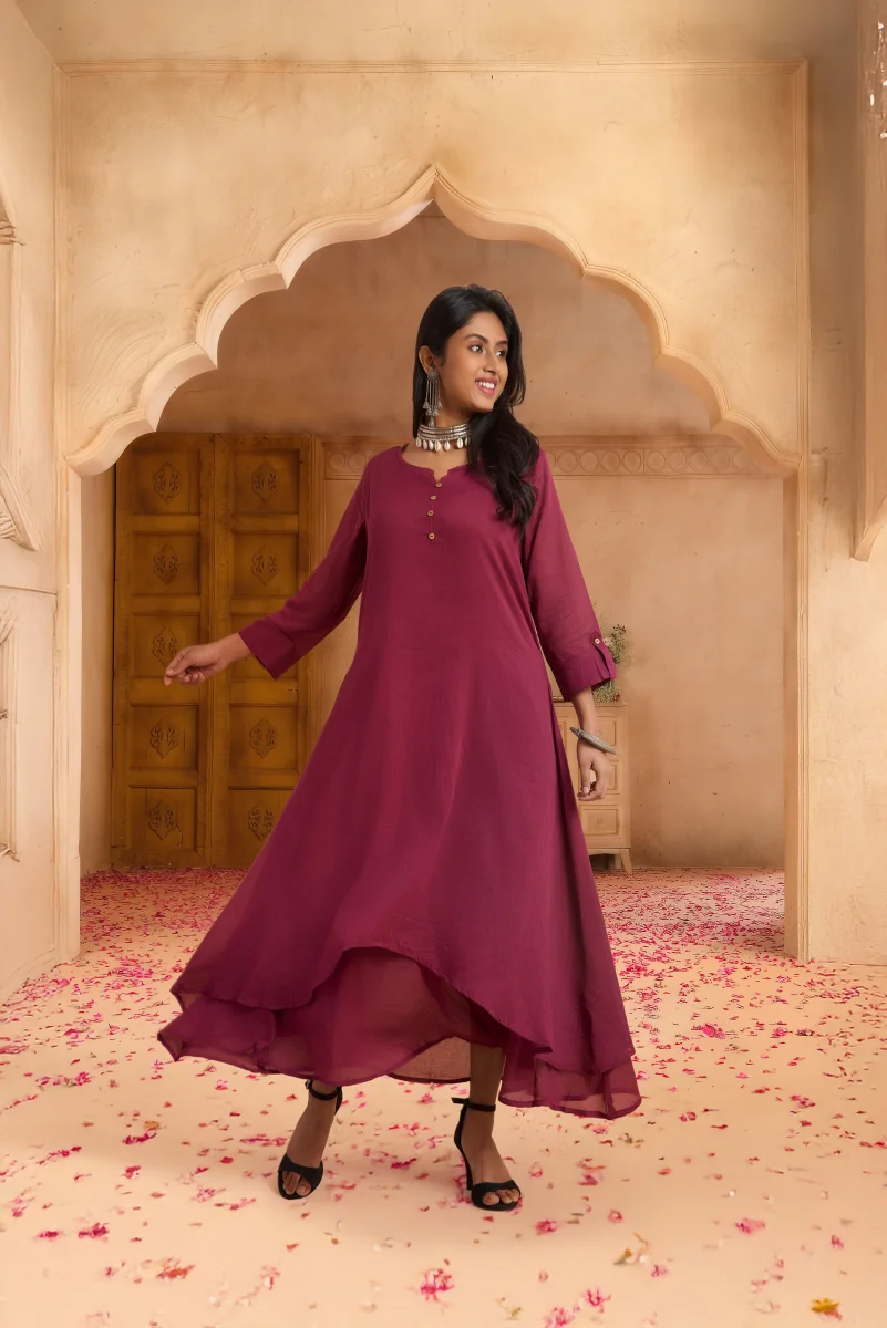 100% Cotton Mulmul – Double Layered Dress