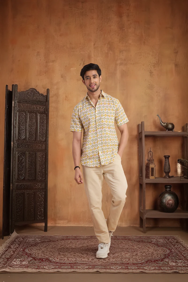 Handcrafted Block Print Cotton Shirt