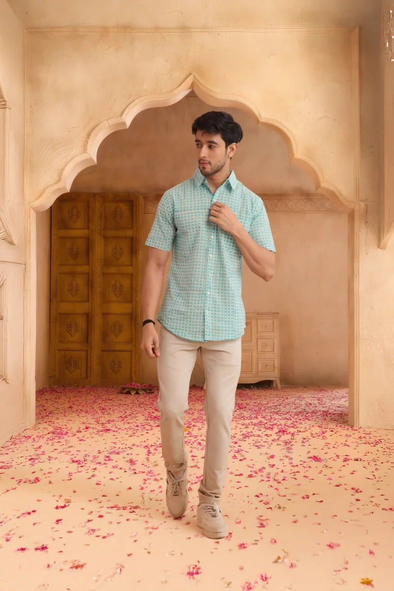Handcrafted Block Print Cotton Shirt