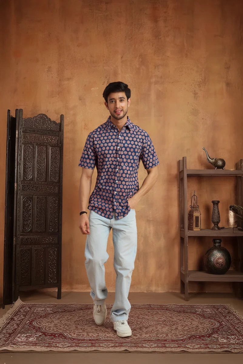 Handcrafted Block Print Cotton Shirt