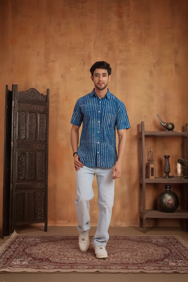 Handcrafted Block Print Cotton Shirt